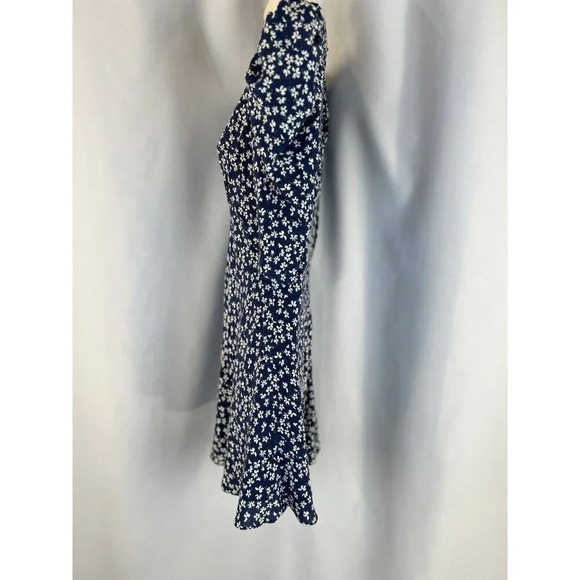 SALONI Colette Silk Minidress In Navy Painterly $550 - Picture 7 of 15